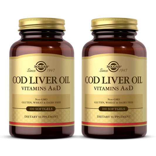 Solgar Cod Liver Oil 2-pack bottles front view