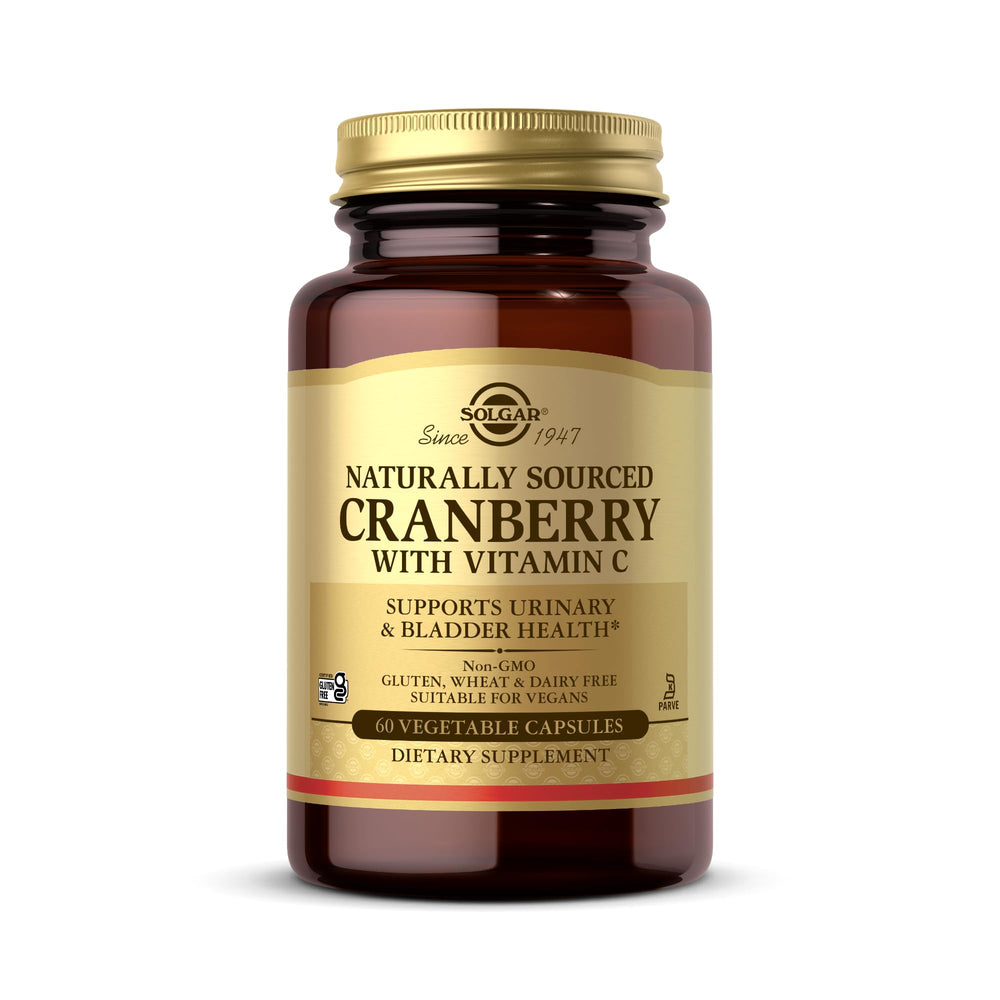 Solgar Cranberry with Vitamin C - 60 Vegetable Capsules bottle front view