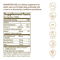 Close-up of Ester-C Plus 1000 mg Vitamin C tablets