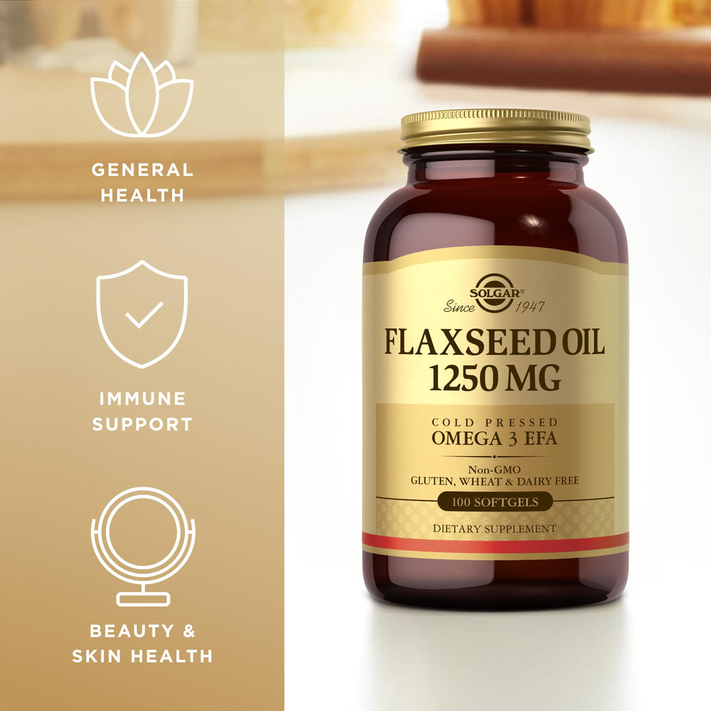 Graphic showing omega-3 from flaxseed oil