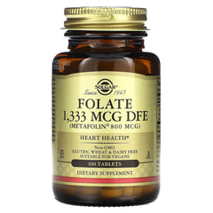 Solgar Folate Metafolin 800 mg tablets ingredients
