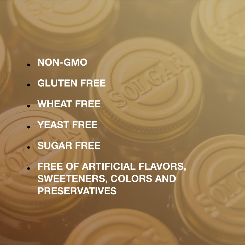 Non-GMO and gluten-free Solgar packaging icon
