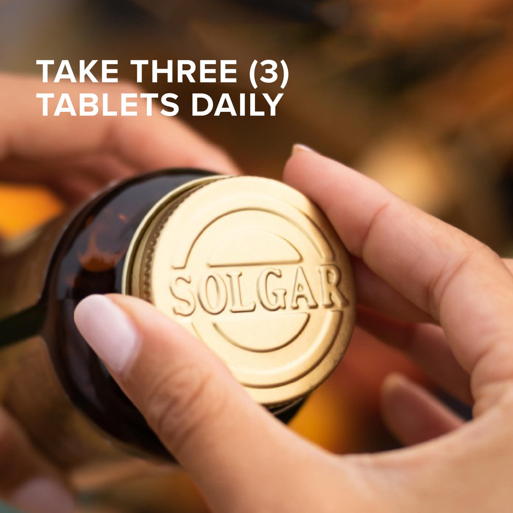 Solgar ingredients showing glucosamine, chondroitin, Vitamin C and manganese