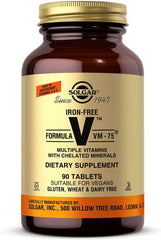 Solgar Iron-Free VM-75 bottle front view