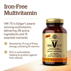 Solgar Iron-Free VM-75 vitamins list