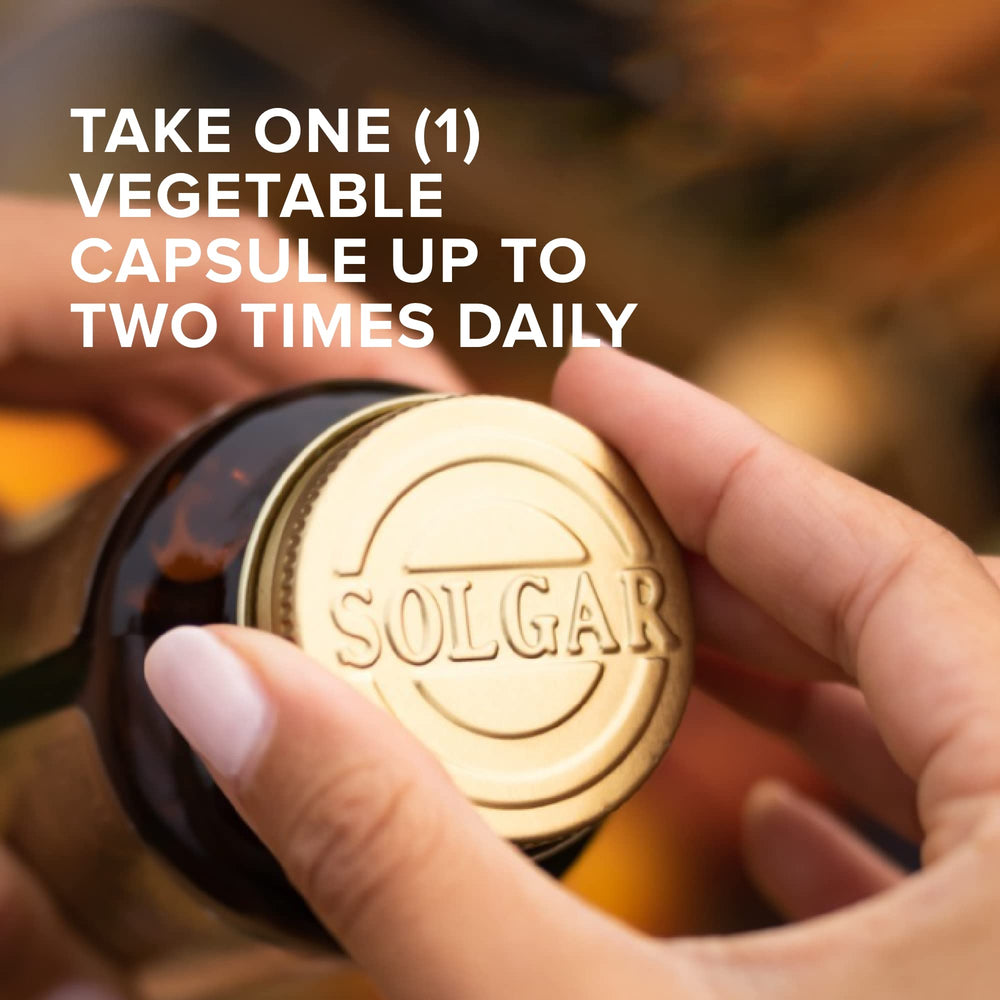 Close-up of Solgar L-Lysine 500 mg capsules