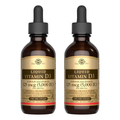 Solgar Liquid Vitamin D3 bottle front view with orange flavor