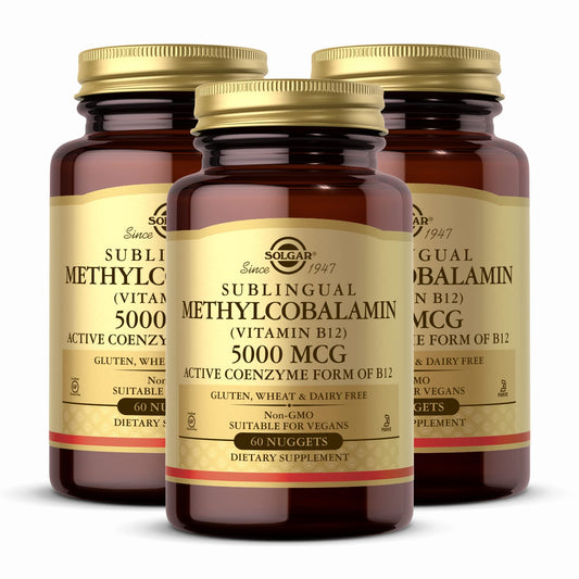 Solgar Methylcobalamin 5000 mcg Nuggets Cherry flavor front view