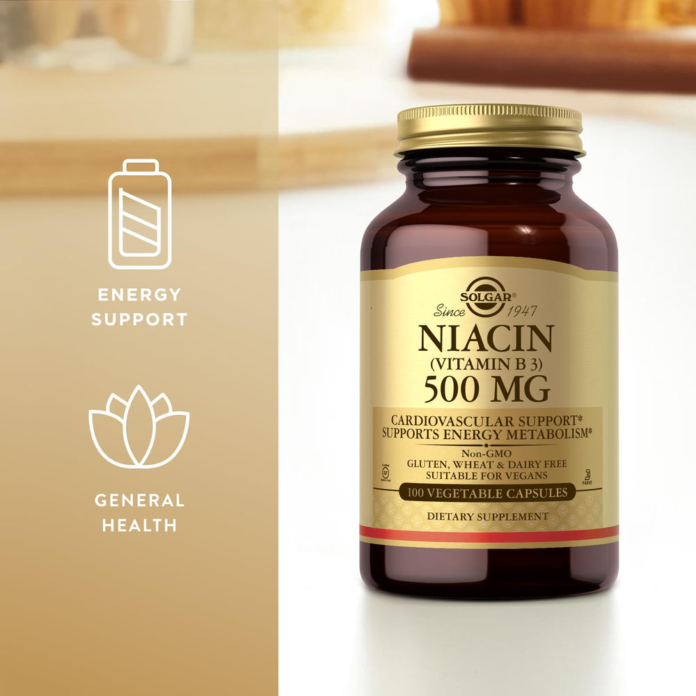 Solgar Niacin 500 mg supplement facts panel