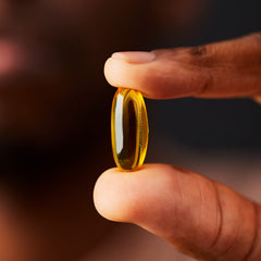 Softgel capsules close-up