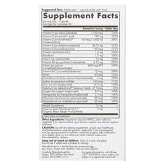 Label of Solgar One Daily Men's Multivitamin highlighting 19 vitamins and minerals