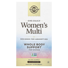Solgar One Daily Women's Multi delayed-release vegan capsule bottle