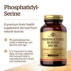 Solgar Phosphatidyl-Serine 200 mg bottle side label