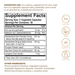 Solgar Prostate Support bottle side view