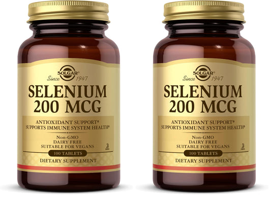 Solgar Selenium 200 mcg tablets bottle with label