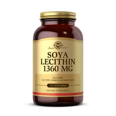 Solgar Soya Lecithin 1360 mg bottle and label