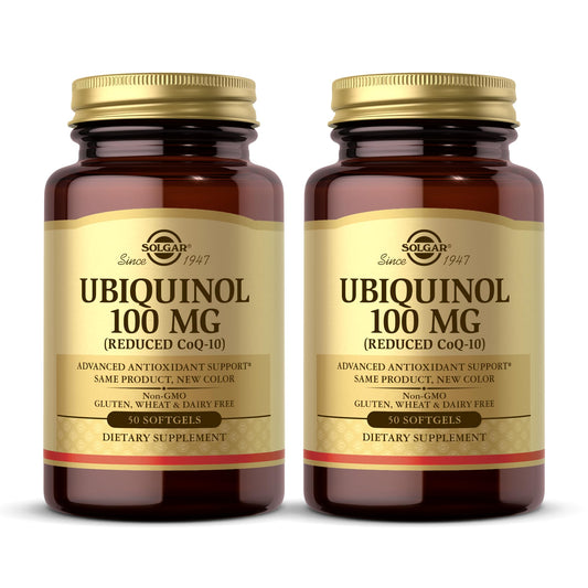 Solgar Ubiquinol 100 mg softgels bottle with label