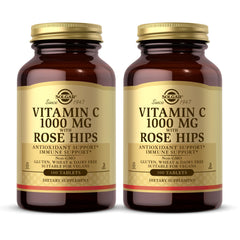 Solgar Vitamin C 1000 mg with Rose Hips bottle label