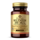 Solgar yeast-free selenium 100 mcg bottle and label