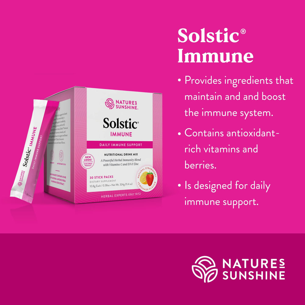 Solstic Immune berry lemonade flavor packets