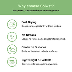 Set of 8 SOLWST Optix wipes in portable packaging