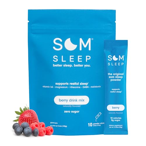 Front view of Som Sleep Berry powder 10-pack