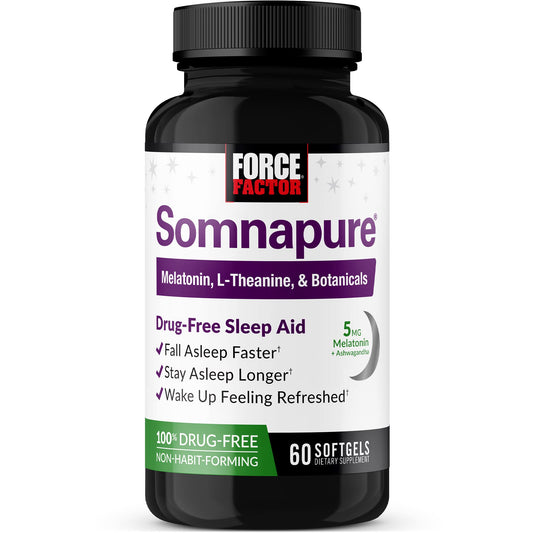 FORCE FACTOR Somnapure Softgels bottle and packaging