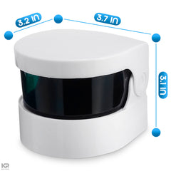 Top view of the compact Sonic Cordless Denture Cleaner
