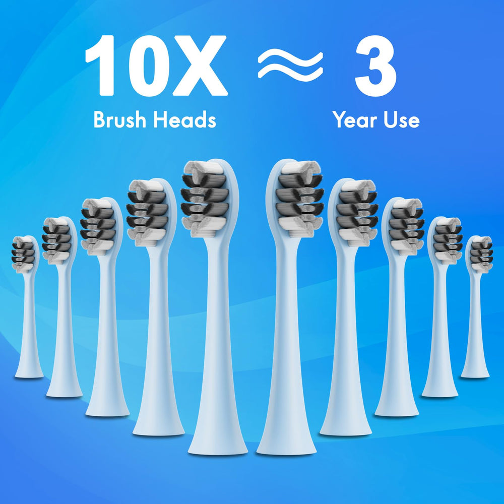 Close-up of the Sonic toothbrush showing brush head and vibration