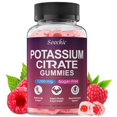 Soochic Potassium Citrate Gummies bottle - Raspberry flavor