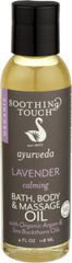 Soothing Touch Ayurveda Calming Lavender Bath Oil bottle 4 oz
