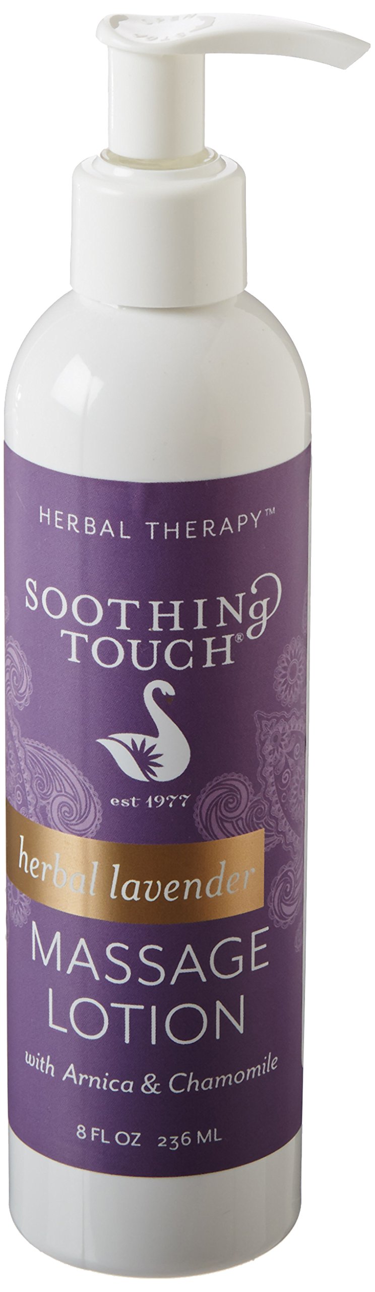 Soothing Touch Herbal Lavender Lotion 8 oz bottle on white background