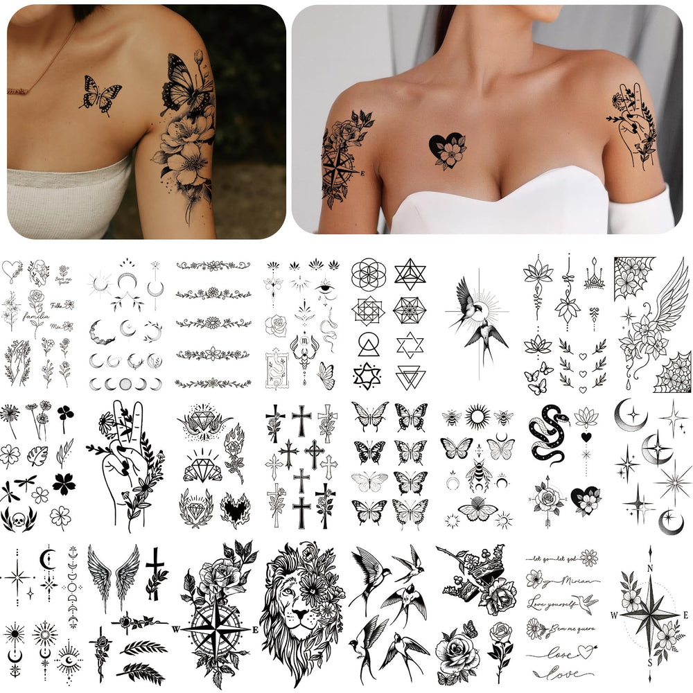 SOOVSY flower tattoos set of 75 small sheets for quick, painless fashion updates