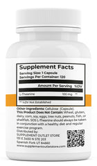 Graphic illustrating focus and clarity benefits of SOS L-Theanine