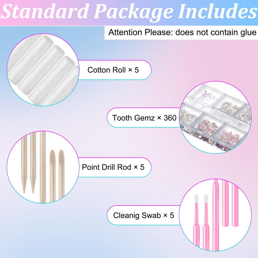Sosation 377-piece tooth gem kit for parties and birthdays