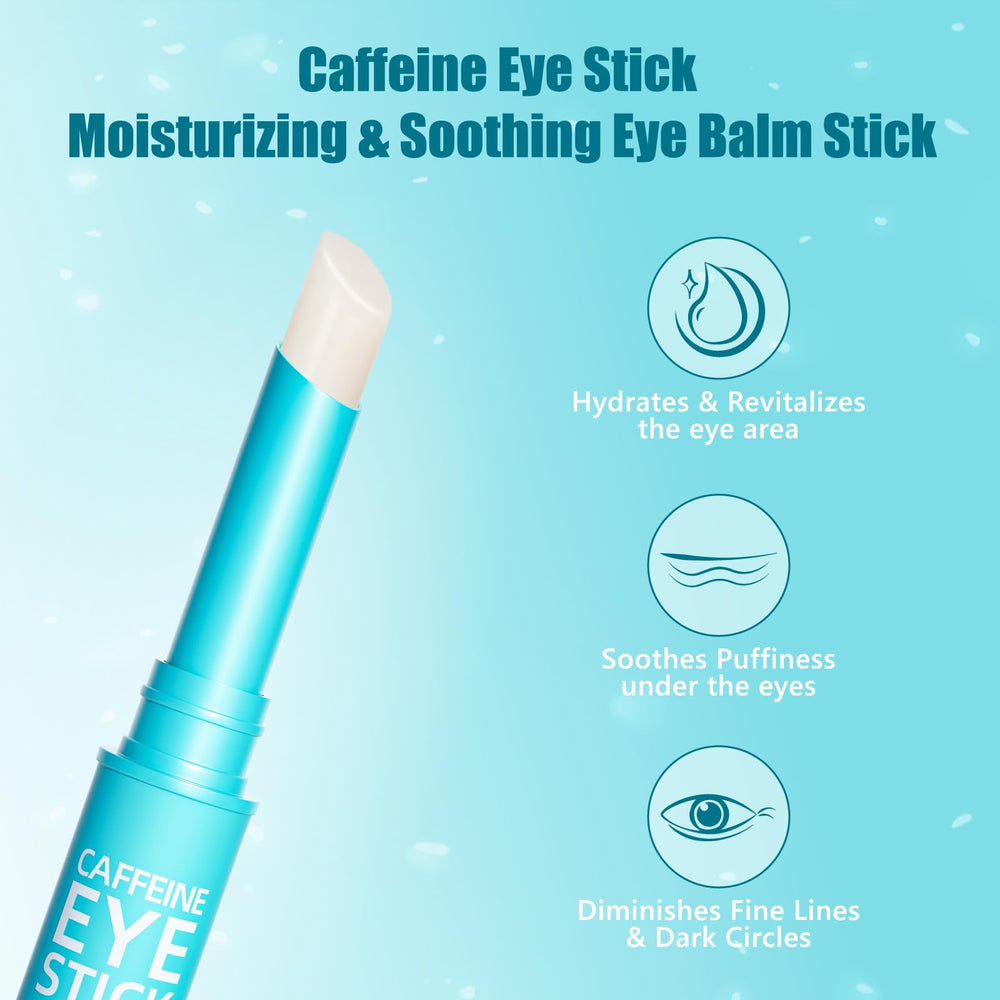 Soulight caffeine eye stick applicator tip enables precise under-eye application and quick absorption