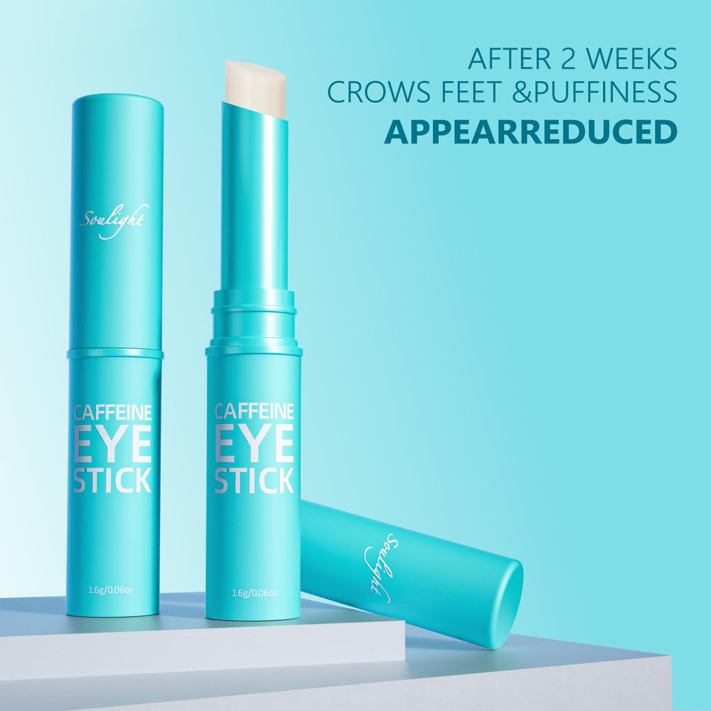 Soulight caffeine eye stick glow on skin after application