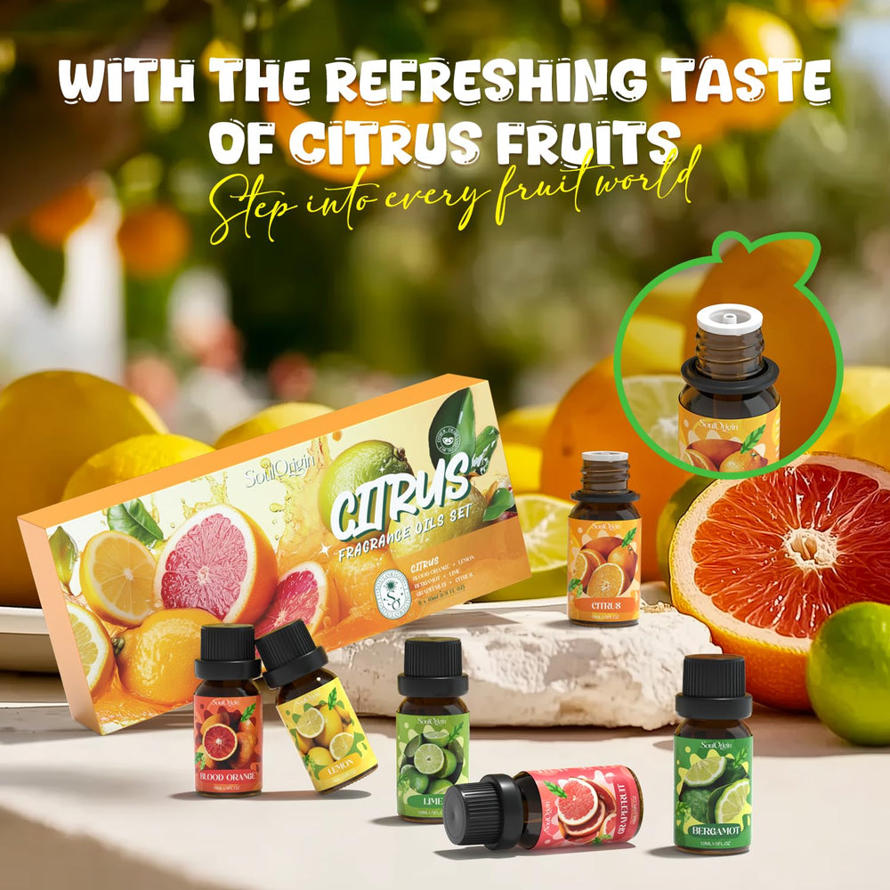 Lime essential oil bottle from Soulorigin Citrus Oils Set