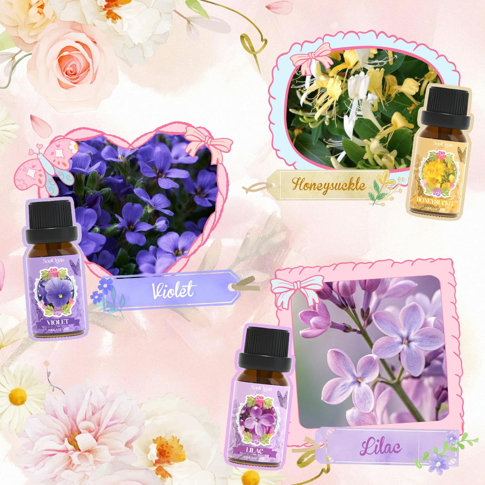 Gardenia scented essential oil bottle from Soulorigin Floral Oils Set