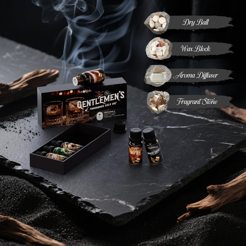 Leather fragrance oil bottle from Soulorigin Gentleman set