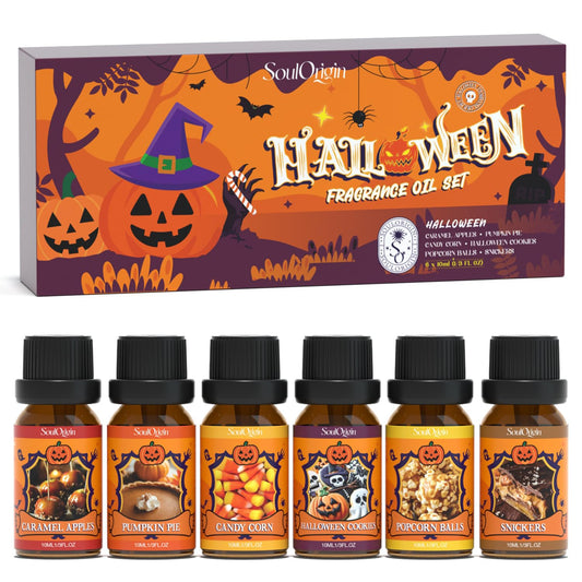 Soulorigin Halloween Fragrance Oils Set packaging with six fragrance bottles
