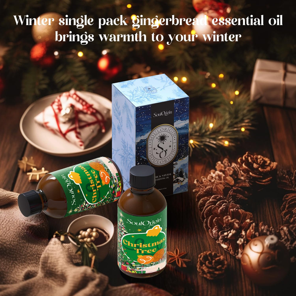 Pine and fir aroma Christmas tree essential oil bottle with dropper