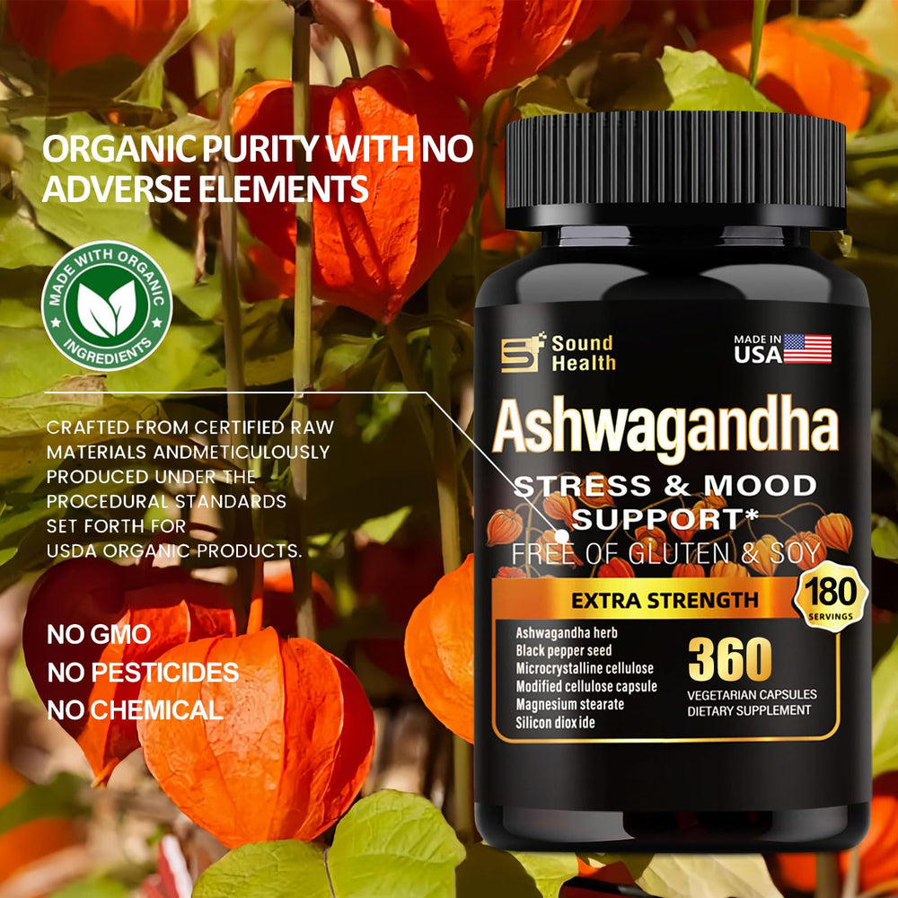 Adrenal support from SoundHealth Ashwagandha capsules