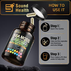 Nutrition facts panel showing 60 capsules per bottle