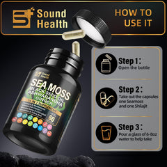 Natural ingredients like elderberry, honey, turmeric and pepper displayed