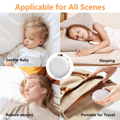 SoundMe bedside setup provides soothing sounds for baby and adults.
