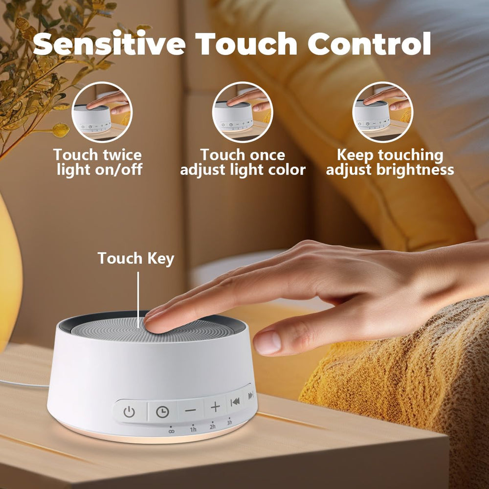 SoundMe night light with 12 colors to create a calm bedtime atmosphere