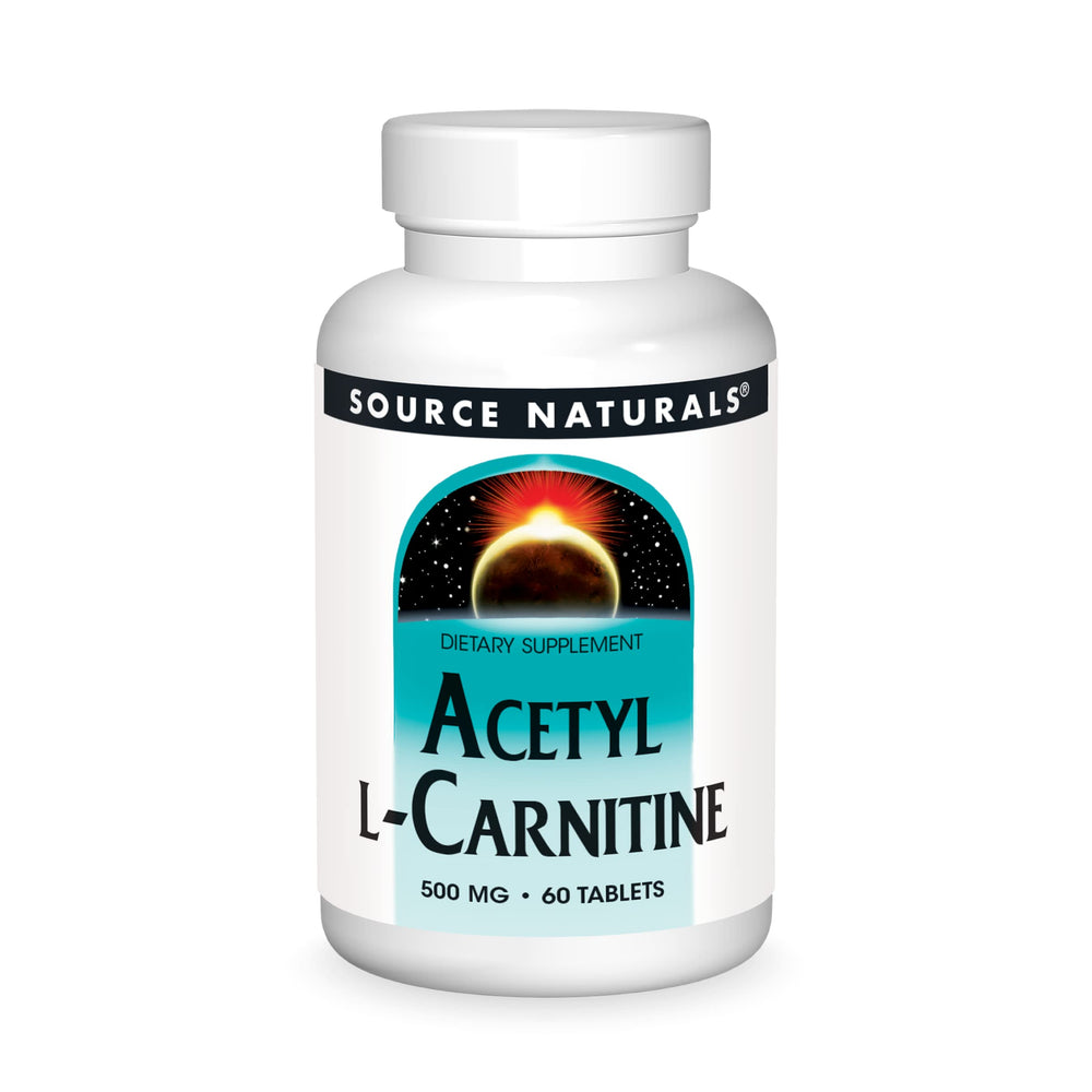 Source Naturals Acetyl L-Carnitine 500mg bottle with 60 tablets