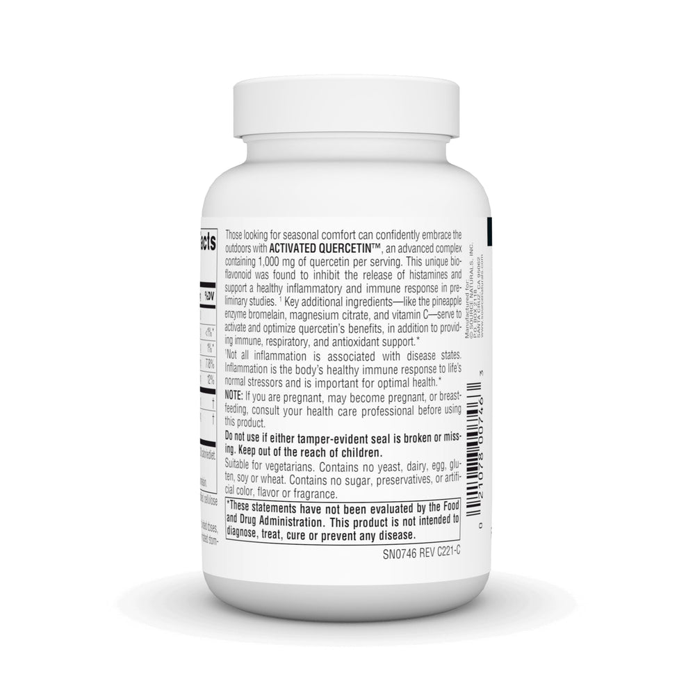 Quercetin bioflavonoid complex ingredients including bromelain and vitamin C