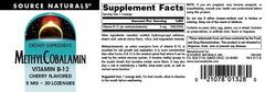 Product graphics of Source Naturals B-12 cherry flavor lozenges